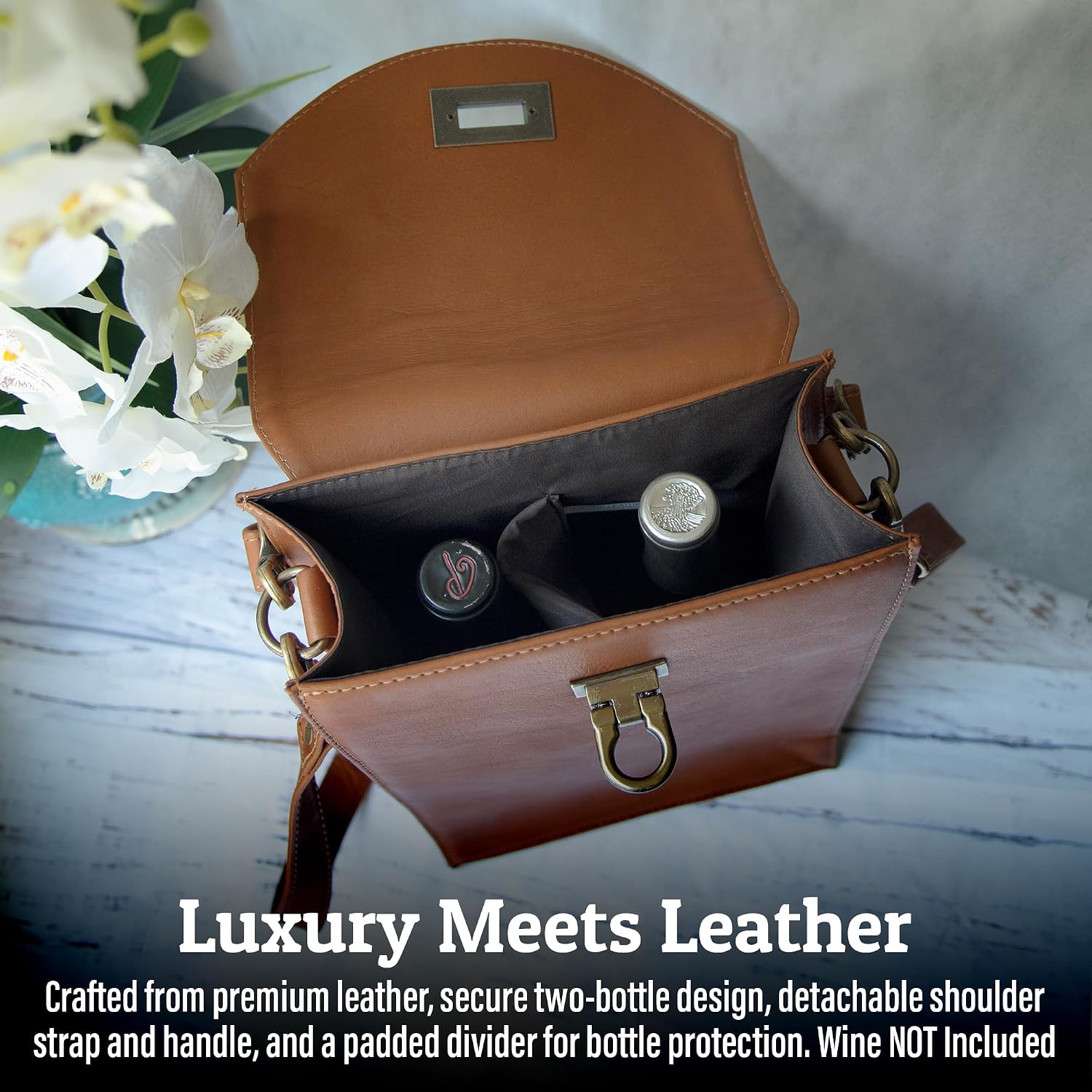Sarge Leather Co. Vivo Wine Tote